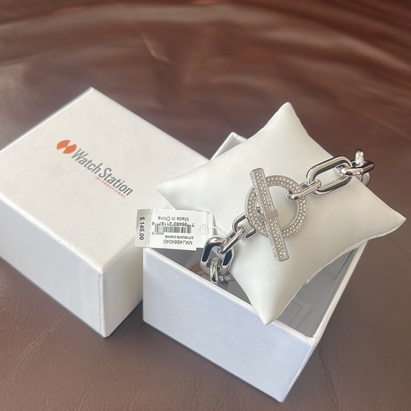 MICHAEL KORS CITYSCAPE LINK CHAIN  CRYSTAL  BRACELET MKJ4864040/MKJ4864  NWT - Picture 2 of 7